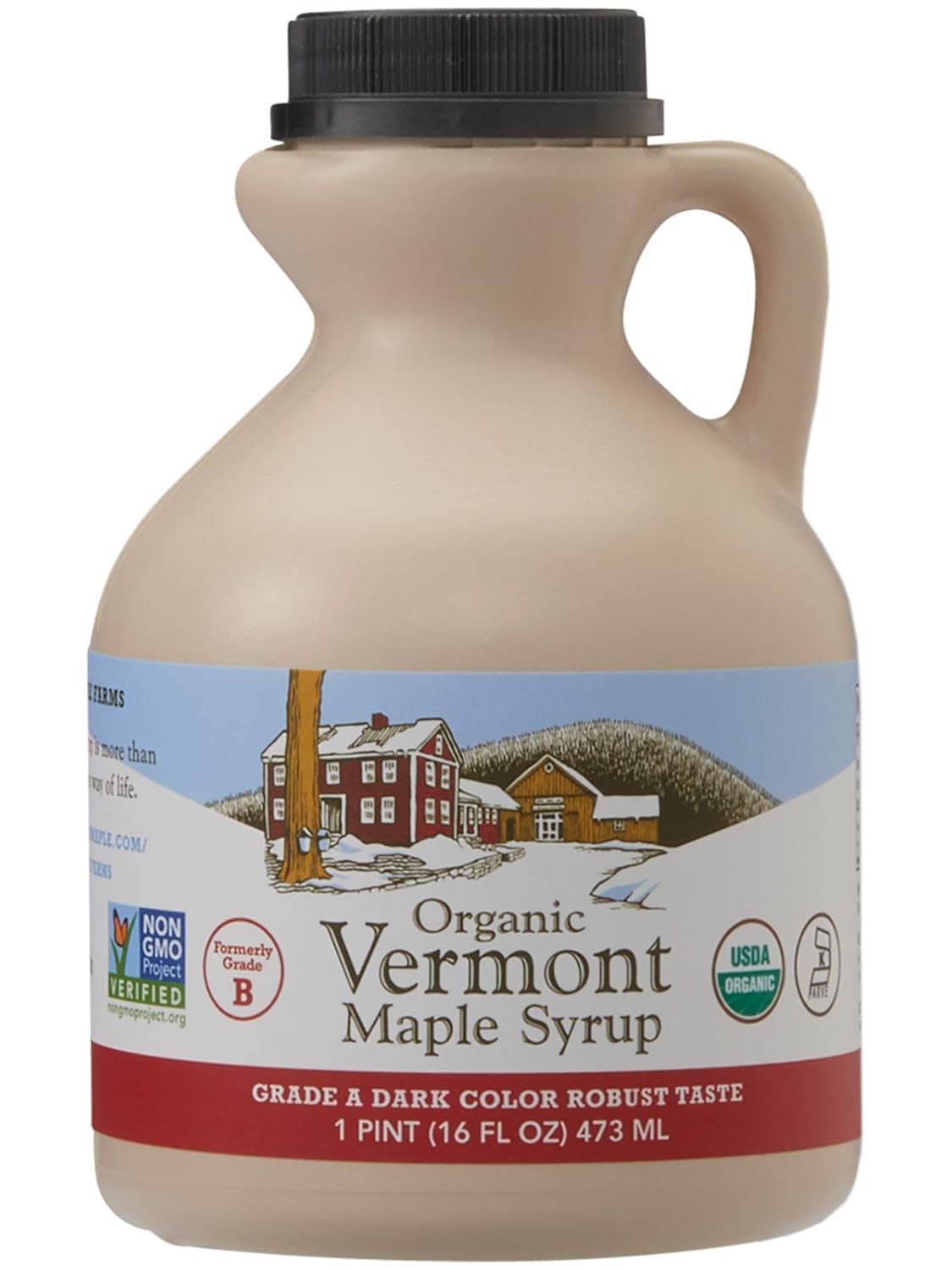 Hidden Springs Organic Vermont Maple Syrup, Grade A Dark