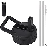 Straw Lid Compatible With thermoflask 18OZ/24OZ/32OZ/40OZ/64OZ Water Bottle, Water Bottles Lids With 2 Straws and 1 Straw Brush
