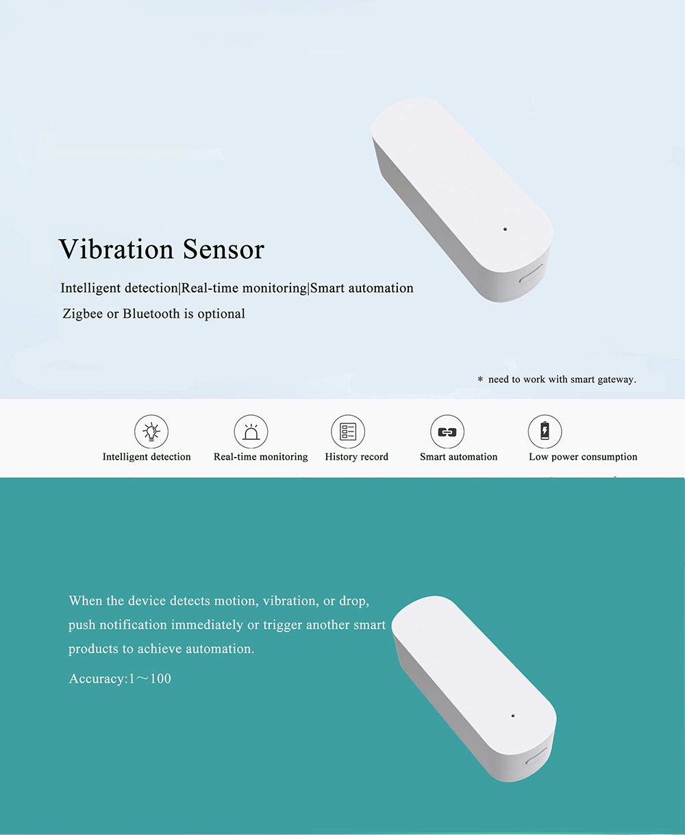 SKTE Tuya Smart Wireless Vibration Sensor Zigbee Universal Smart Alarm fr Tren Und Windows Tr Und Fenster Verschiebung Gebrochen Alarm Home Security Anti Theft System