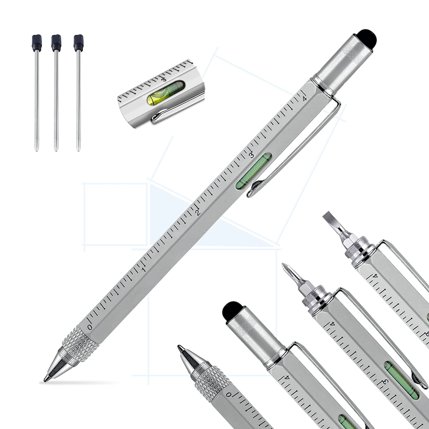 Pythagoras Smart Pen,9 in 1 Multifunction Pen,Original Man Dad Gift,Technological Gadgets