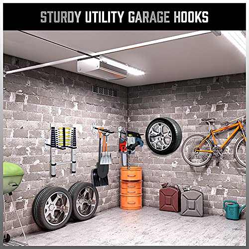 HORUSDY 4PC Tire Storage Rack, 110lbs, Heavy Duty Steel Garage Wall