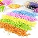 PP OPOUNT 19 Pack Colorful Foam Balls for Slimes 0.08-0.35 Inch with Tools and Fruit Slice for Slimes Making Art DIY Craft(Not Contain Slimes)