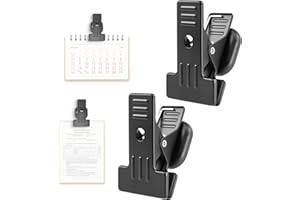 MAGITCSEE 2 Pcs Extra Strong Magnetic Clips with 1.5 Inch Wide Opening, Magnet Clips Heavy Duty for Whiteboard, Refrigerator, Office, School, Home-Securely Hold Photos, Notes, Flags, Calendars, Tools