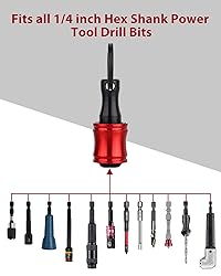 katerk 6pcs Red&Black Bit Holder with Carabiner