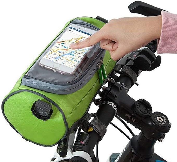 Zisen Bicycle Bags, Handlebar Bag, Waterproof Bicycle Bike Front Storage Bag with Touchscreen