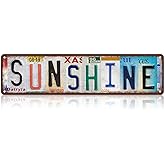 Vintage Sunshine Wall Decor Street Signs Home Bar Coffee Metal Tin Signs 16 x 4 Inches