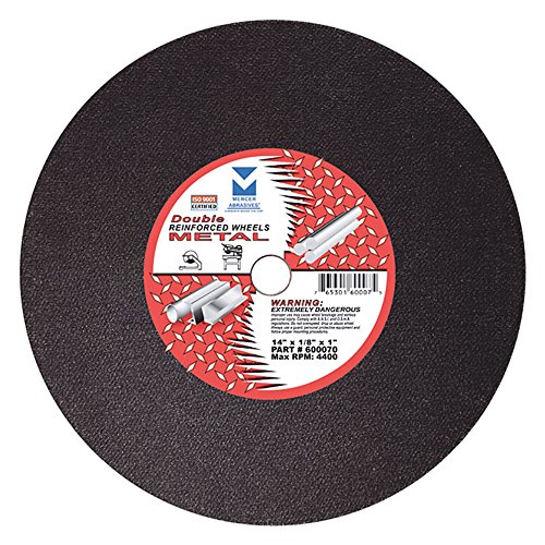 Mercer Industries 600070 Stationary Saw Cut-Off Wheels for Ferrous Metals, 14" x 1/8" x 1", 10 Pack