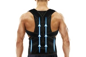 KLEUET Back Brace Posture Corrector for Women and Men - Relief for Waist, Back and Shoulder Pain - Adjustable and Breathable Posture Back Brace - Improve Back Posture and Provide Lumbar Support M(29"-33")