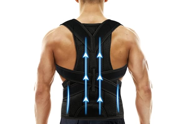 Back Brace Posture Corrector for Women and Men - Relief for Waist, Back and Shoulder Pain - Adjustable and Breathable Posture