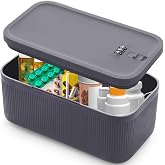 EMLTHORY Medication Lock Box,Small Lockable Storage Box with Combination Code for Phone,Medicine Safe,Food, Home,Refrigerator,Office,Personal Items,Travel,Gift