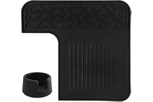 Coffee Mat Silicone Top Pad with Tamper Base for Ninja Luxe Espresso Machine ES601 ES701 ES501C, Food-Grade Anti-Slip Waterpr