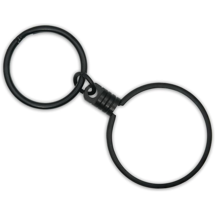 MOD Plastic Medallion Key Ring - 25mm Printed Design, Multiple Colors (Black, Blue, Red, Green, Yellow) - View #8