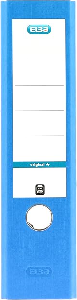 Elba A4 Lever Arch File 570 Sheet 80mm Spine Blue Durable Paperboard view 2