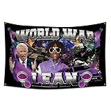 ENMOON World War Lean Flag 3x5 Ft Funny Banner for