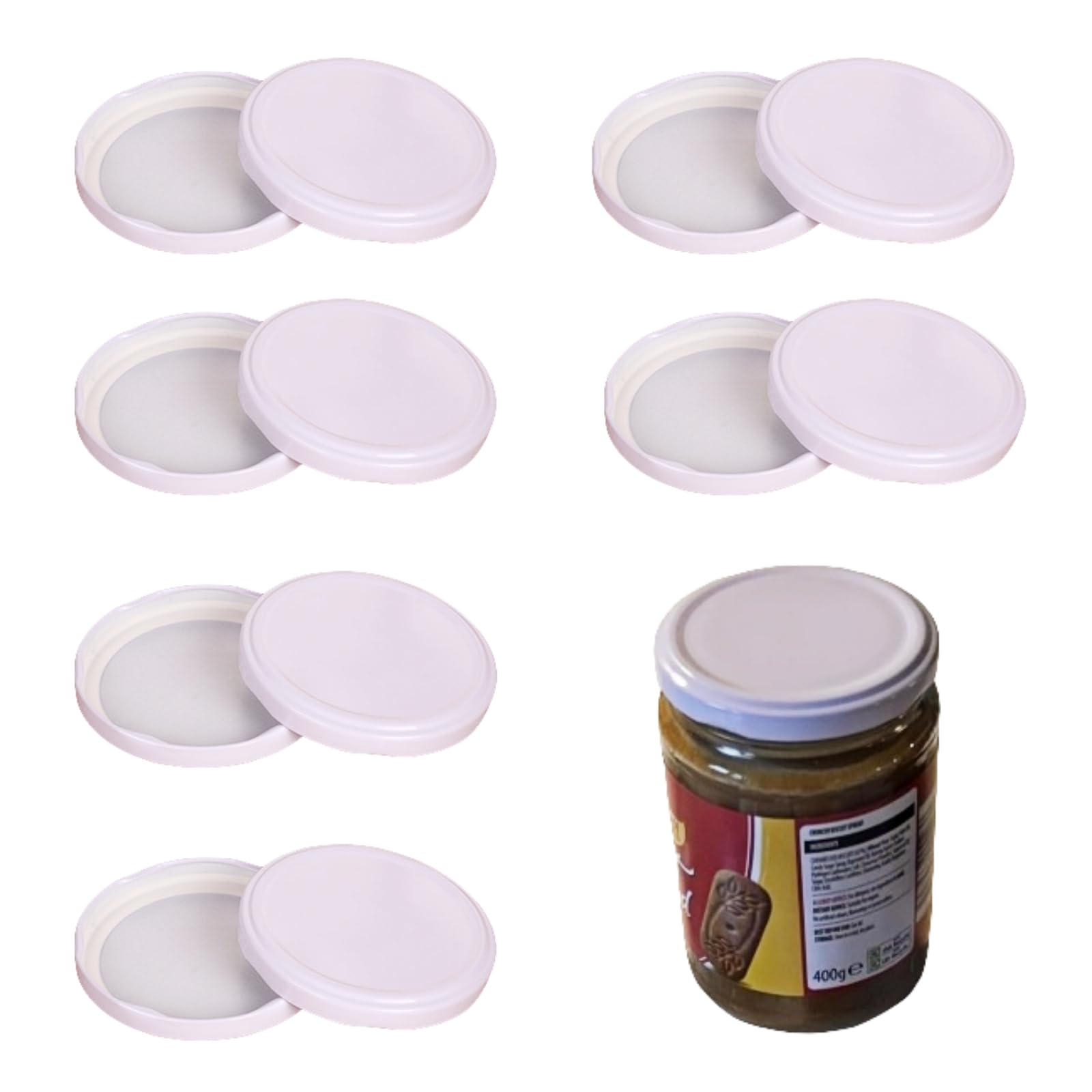 12 Pcs Jam Jars Polished Metal Twist-off Lids for Preserving Jars, Sauce Jars, Universal Canning Lids (82MM)