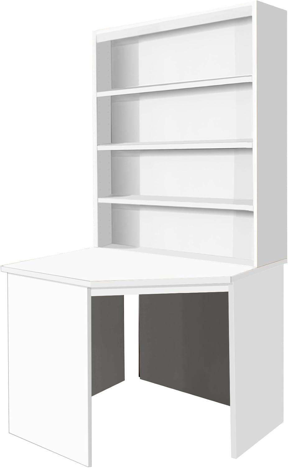 Home Office Furniture Uk Corner Desk Unit Computer Table With Hutch Wood White Satin Profile 3 Piece Amazon Co Uk Kitchen Home