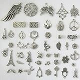 Beading Station 100 Plus Pieces BSI Everything Mix Spacer and Charms, Antique Silver
