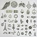 Beading Station Antique Style Everything Mix, Charms, Spacers, Bead Caps, Clasps, Connectors, All Crafting Needs ~ Jewelry Findings ~ (Everying 1/4 lb Antique Silver)