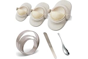 AEIMIAIDE 8pcs Empanada Maker Press, 3 Size Empanada Maker Press, Dumpling Dough Press Mold Set w 3 Dough Cutter and 2 Types 