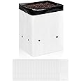 iPower GLGROWBAGFILM3X50 50-Pack 3 Gallon Black and White Grow Bags Panda Film Containers for Plants, Seedling and Rooting, Square Shape