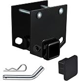 TOPSHINE RV Bumper Hitch Receiver, 2-Inch Adapter, 3500 LBS Capacity | Fits 4x4 Inch Square RV Bumper, with 5/8 Hitch Pin&amp;Clip, Black