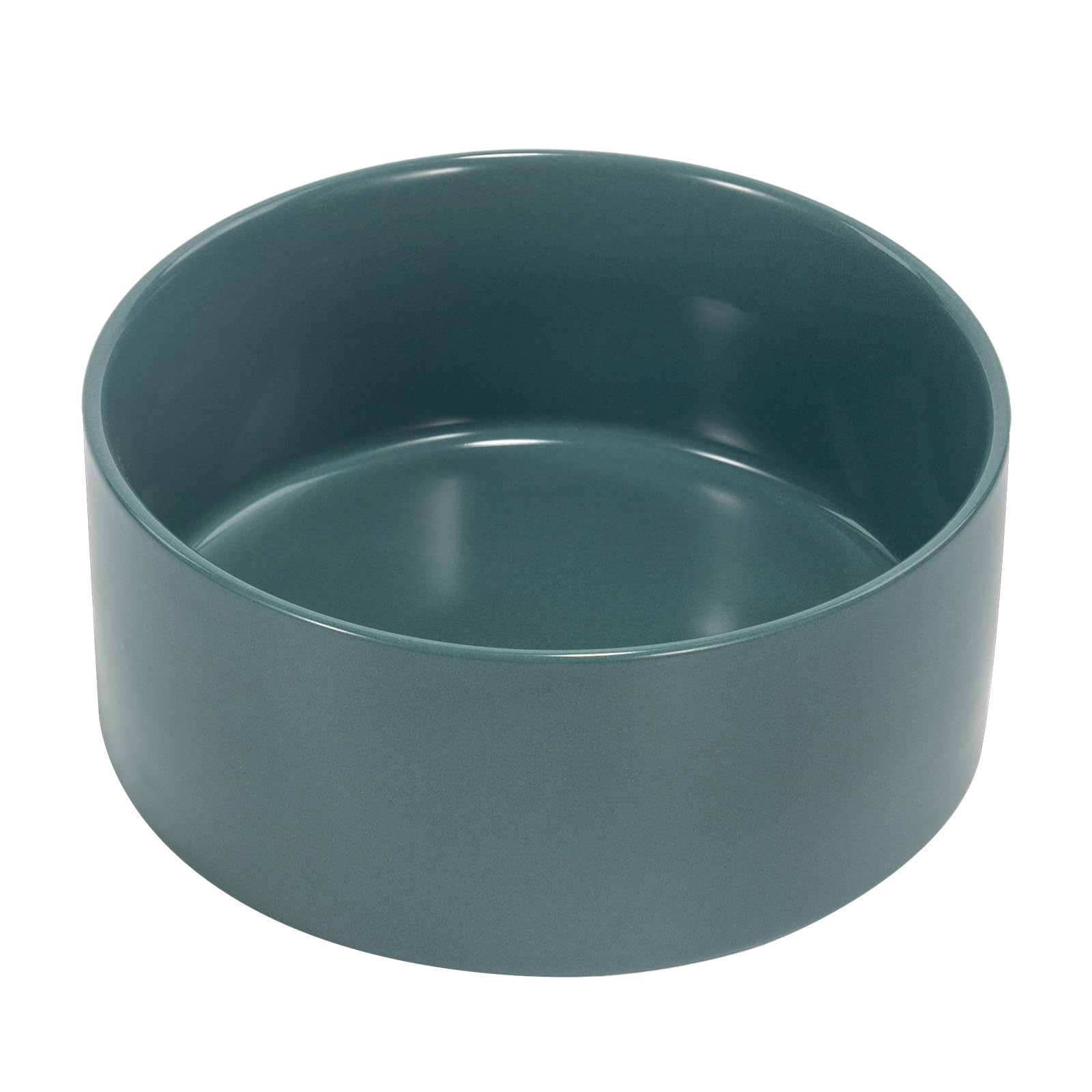 SPUNKYJUNKY Ceramic Dog Bowl Feeding Bowl Cat Bowl for Cats and Dogs (850ml, Dark Green) — image 1