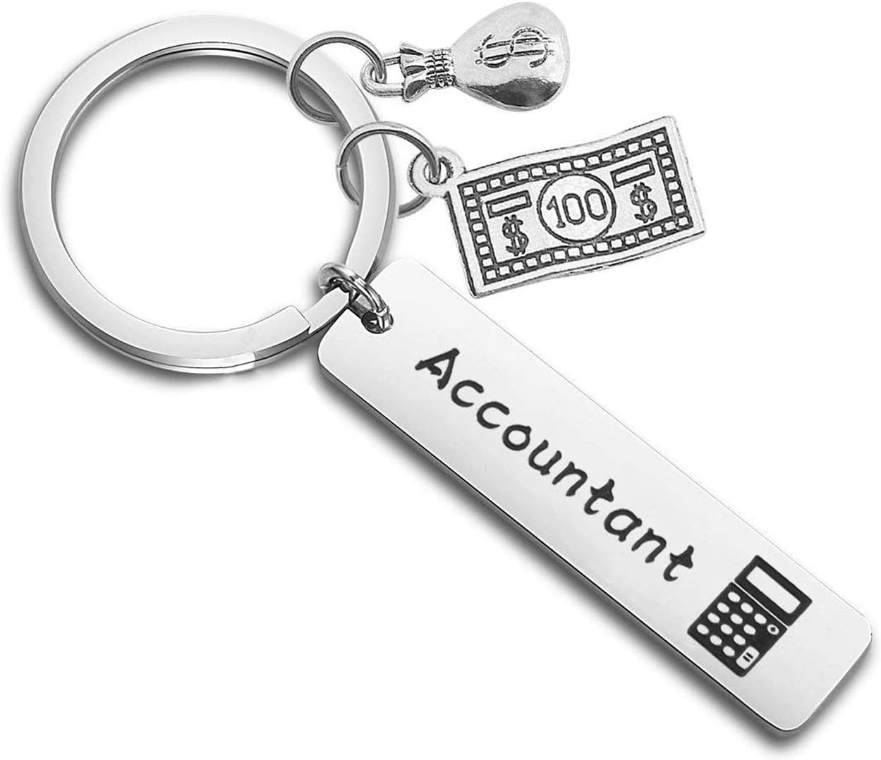 Accountant Keychian Calculator Charm Accounting Jewelry CPA Graduation Birthday Gift