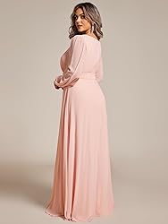 Ever-Pretty Women's Round Neck Long Lantern Sleeves