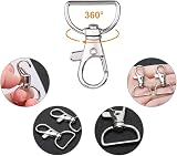 Yoicn Lth 40 PCS Silver Lobster Claw Clasps 360° Rotating Snap Hooks view 3