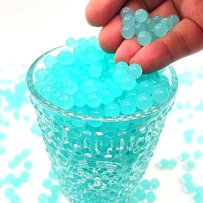 ATIL 10000pcs Gel Ball Ammo Refill for Electric Gun Blaster Turquoise Bluish