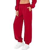 LOMON Sweatpants Women Fleece Joggers Wide Leg Sweat Pants Baggy Gym Sweatpant Winter Spring Drawstring Clothes with Pockets