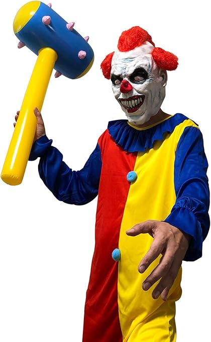 Amazon Banane D Or 恐怖 ぴえろ コスプレ 怖い ドッキリ マスク コスチューム ハンマー セット リアル タイプb コスプレ 仮装 通販