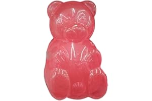 Large Clear Gummy Bear Containers Plastic – Adorable Bear Shaped Candy Storage for Valentine’s Day, Party Favors, and Small I