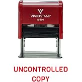 UNCONTROLLED Copy Self Inking Rubber Stamp (Red Ink) - Large
