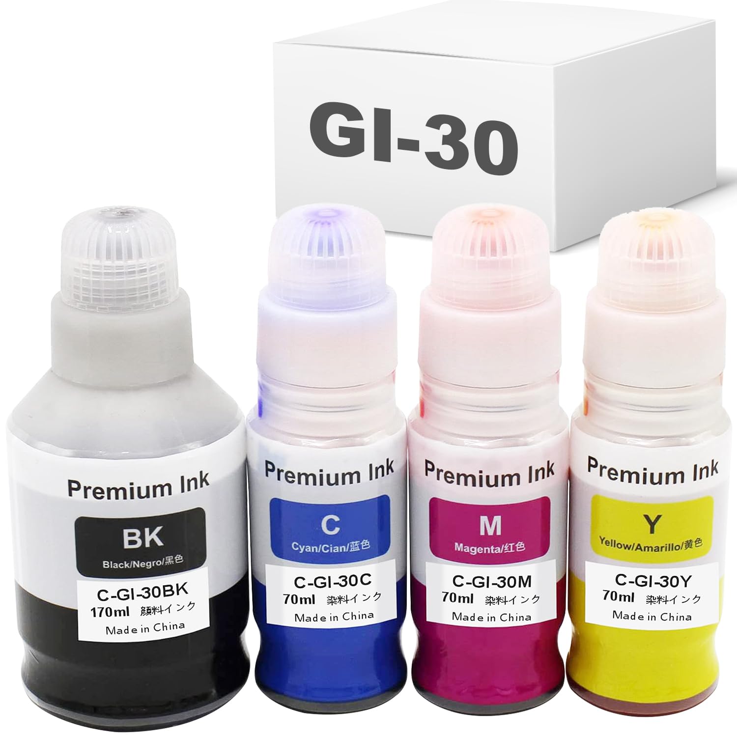 ECOLINK JAPAN GI-30 4色セット Canon用 互換インクボトル エコリンク ジャパンの商品画像