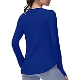 GGOV Women's Long Sleeve Workout Tops Running Yoga Athletic Hiking Casual Base Shirts Lightweight Quick Dry UPF 50+
