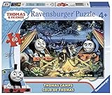 Ravensburger Thomas and Friends: Thomas Camps Glow-in-the-Dark Giant Floor 60 Piece Jigsaw Puzzle for Kids - Every Piece is Unique, Pieces Fit Together Perfectly