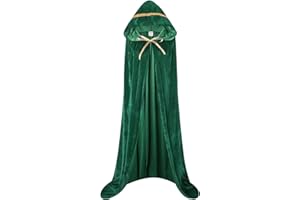 OURLORE Unisex Full Length Hooded Robe Cloak Long Velvet Cape Cosplay Costume 59 inch