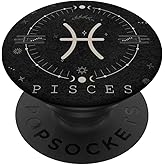 Aesthetic Pisces Zodiac Sign Astrological Stars Celestial PopSockets Adhesive PopGrip