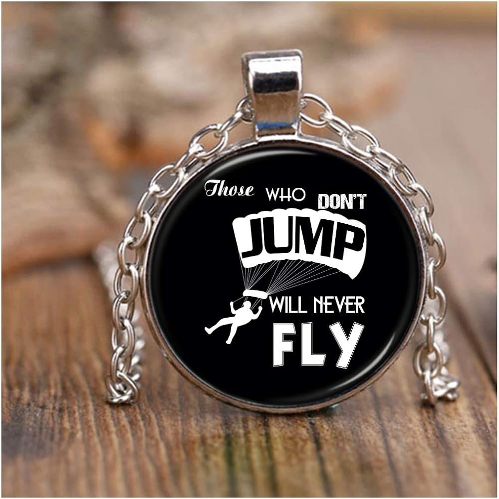 OMANECK I Love My Skydiver Necklace Nickel, I Am A Skydiving Necklaces
