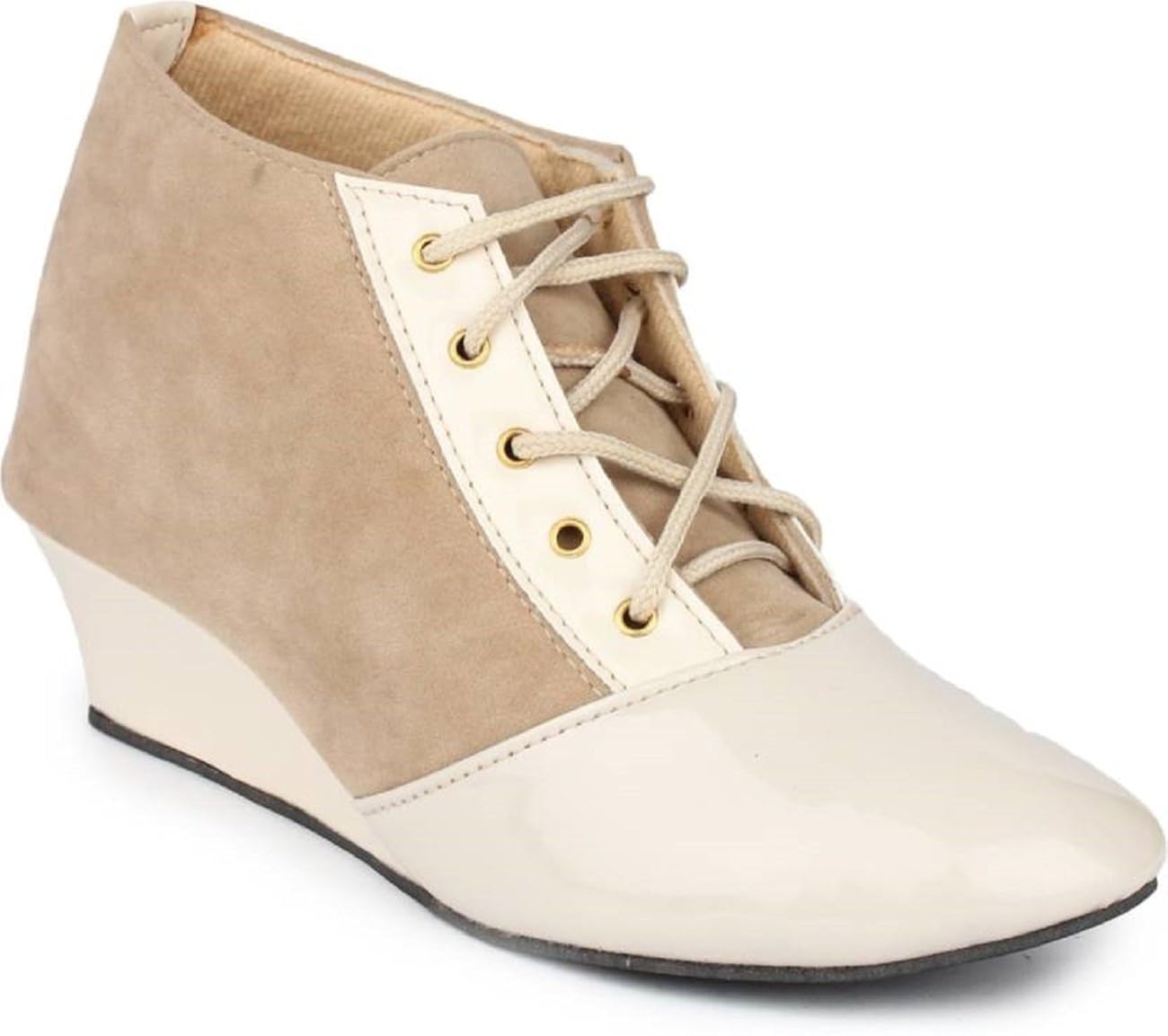 teqto stylish & fashionable suede & patent ankle boot's for women