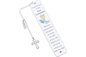 AEOLUSSOMS 2025 First Communion Gifts for Girls Boys, 1st Communion Gifts for Teens Kids, First Communion Favors, Christian Gifts for Women Men Faith, Religious Bookmarks Gifts for Him Her Book Lover Easter
