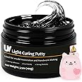 1DFAUL 100g UV Light Curing Putty, Solid Resin, Multi Purpose Adhesive High Hardness Quick Curing, for 3D Crafts, Repair, Mod