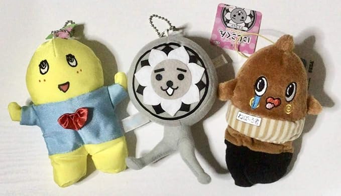 Amazon 3個セットゆるキャラ マスコット ぬいぐるみ バッジご当地キャラクタープライズふなっしー にしこくん のびーる君 アイドル 芸能人グッズ 通販