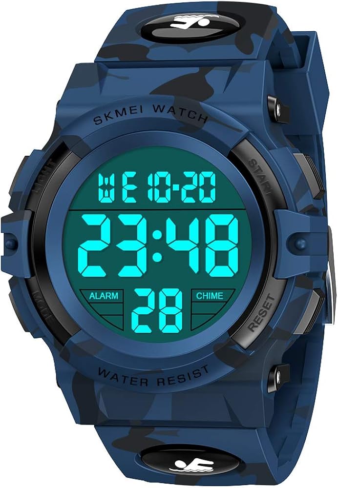 Girls Boys Watches Ages 5-15 Kids Watch, ATOPDREAM Waterproof Kids Digital Watches Toys for 6-15 Year Old Boys Watch Kids 8 Year Boy Idea Birthday Gifts for Kids Dark Blue Camouflage: Watches