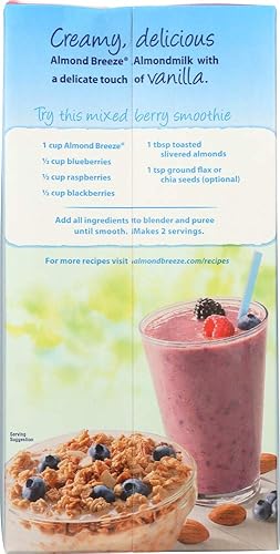 Almond Breeze Vanilla Unsweetened Almond Milk, 64 Ounce -- per
