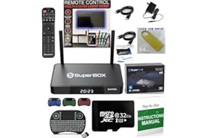 GENERIC (New) Super Bundle Box S4 PRO 2023, S4pro 1 Voice and 1 Full Keyboard Remote, 2 HDMI, Tf Card, Memory Stick, LED Light Strip (Easy Detailed Install Instructions by Seller)