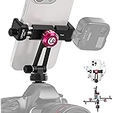 ULANZI MA61 Metal Phone Tripod Mount with Cold Shoe, 360° Adjustable Hot Shoe Camera Phone Mount for iPhone 17 16 15 14 Pro Max, Samsung, Aluminum Alloy Clamp for Vlogging, Live Streaming, Video