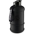 SHAKESPHERE Large Sports Water Bottle - 1.3L / 44oz - BPA-Free, Durable Hydration Jug, Black - Ideal for Fitness, Outdoor Activities, Biking, Camping & Kids (Mattte Black)