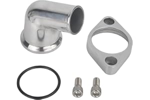 TBAPFS 15° Swivel Water Neck Aluminum Polished Thermostat Housing Compatible with SBC BBC Chevy 265 283 305 307 327 350 383 400 396 402 427 454 472 502 348 409 ENGINES